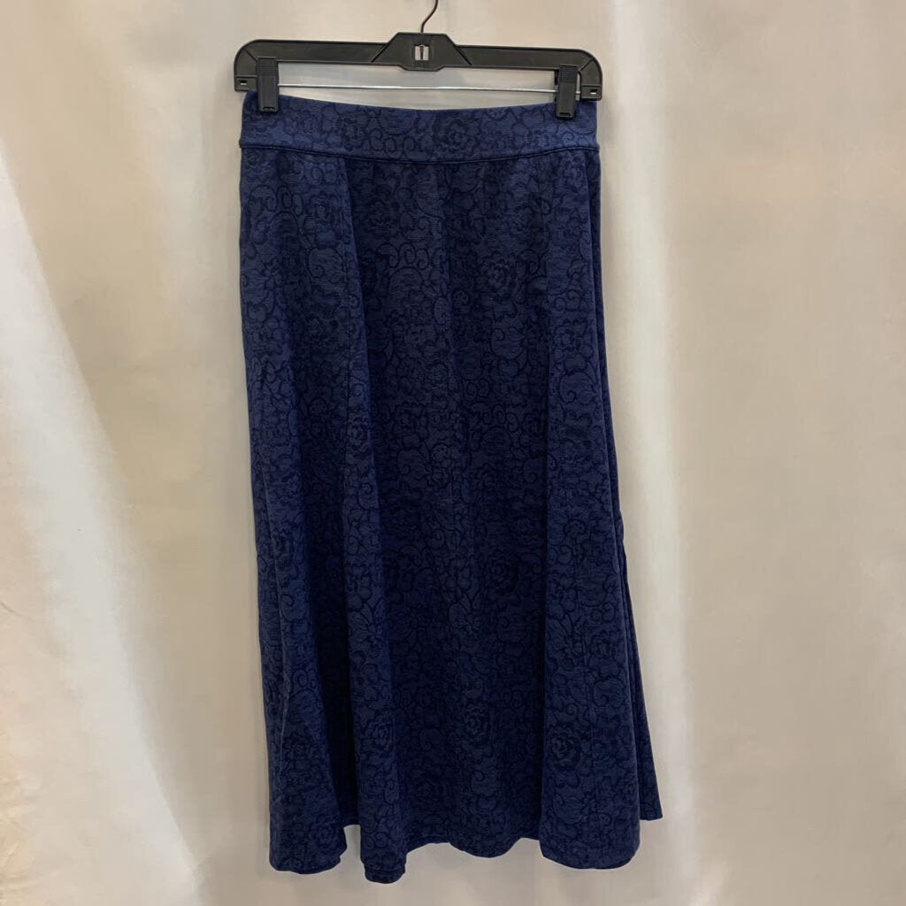 Skirt: Silky Ponte Midi A-Line with Pattern