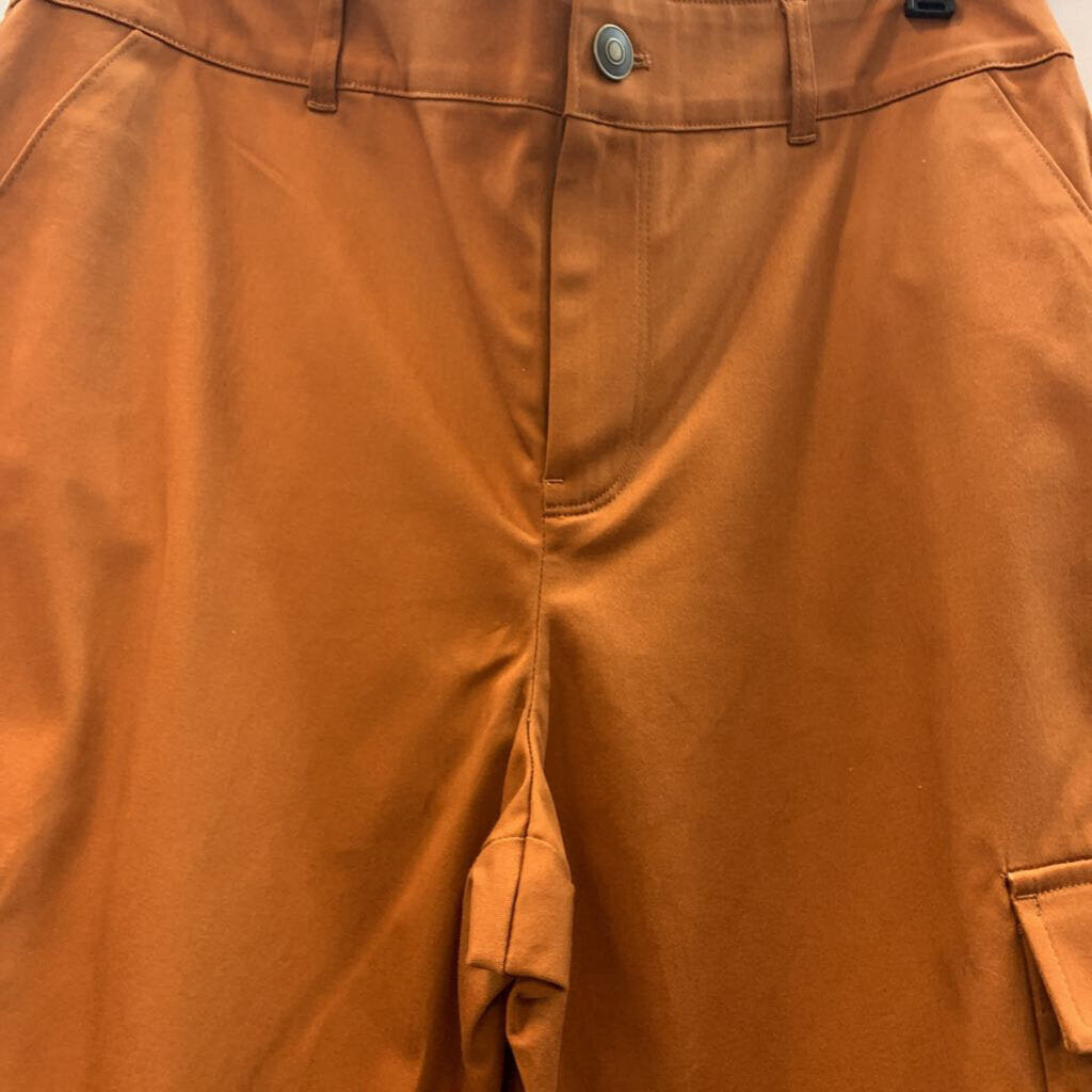 Pants: Sateen Tapered Ankle Cargo