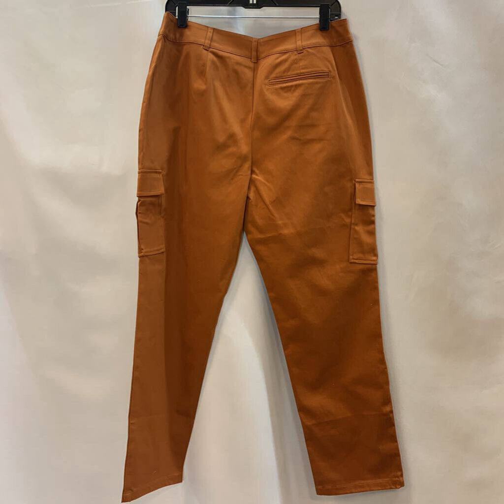 Pants: Sateen Tapered Ankle Cargo