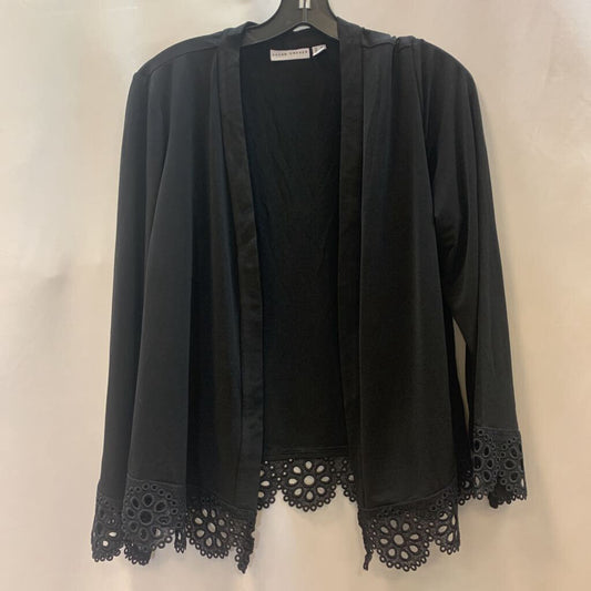 Shirt: Liquid Knit Shrug with Lace Accent