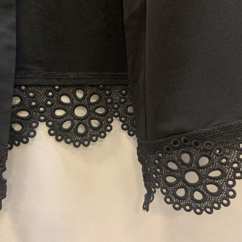 Shirt: Liquid Knit Shrug with Lace Accent