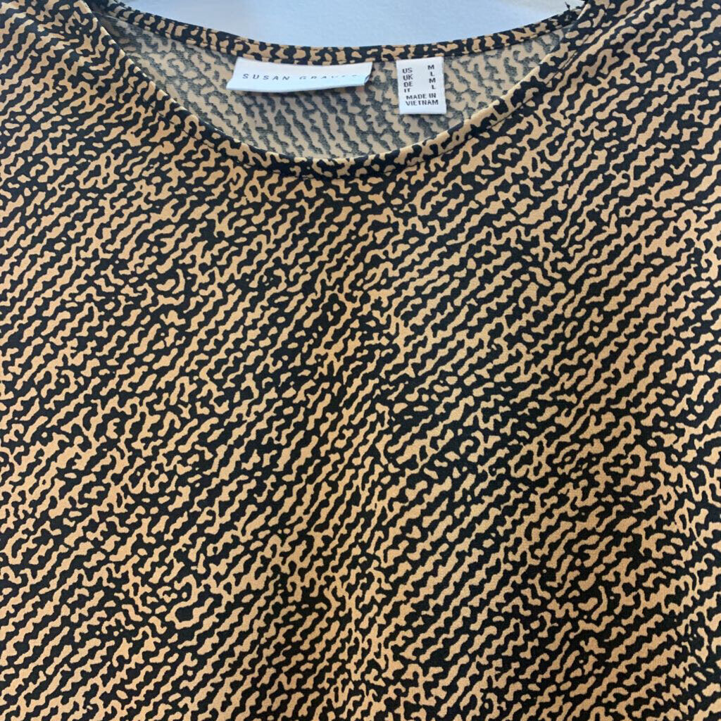 Shirt: Liquid Knit Long Sleeve Printed