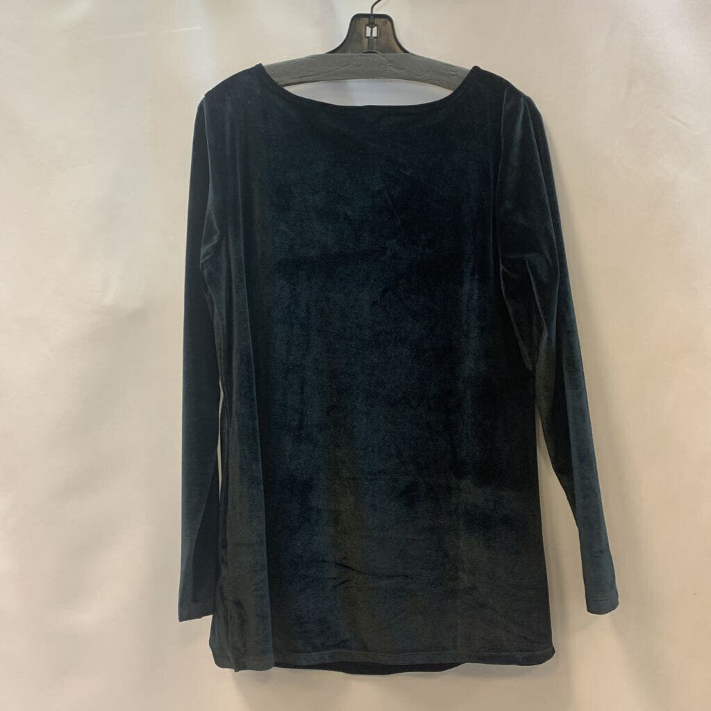 Shirt: Stretch Velvet Sequin Floral Design
