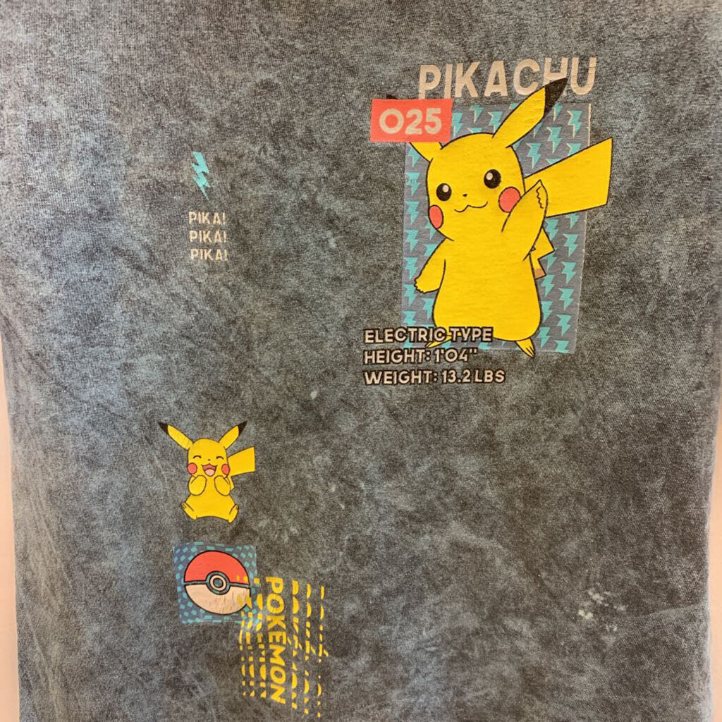Shirt: Short Sleeve Pikachu Acid Wash