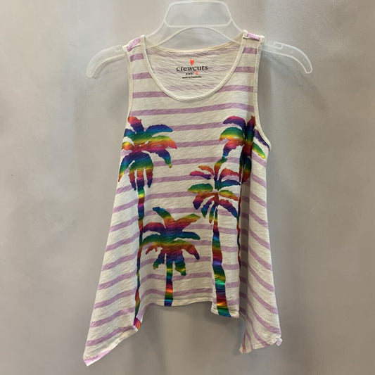 Shirt: Sleeveless Rainbow Palm Tree Stripes