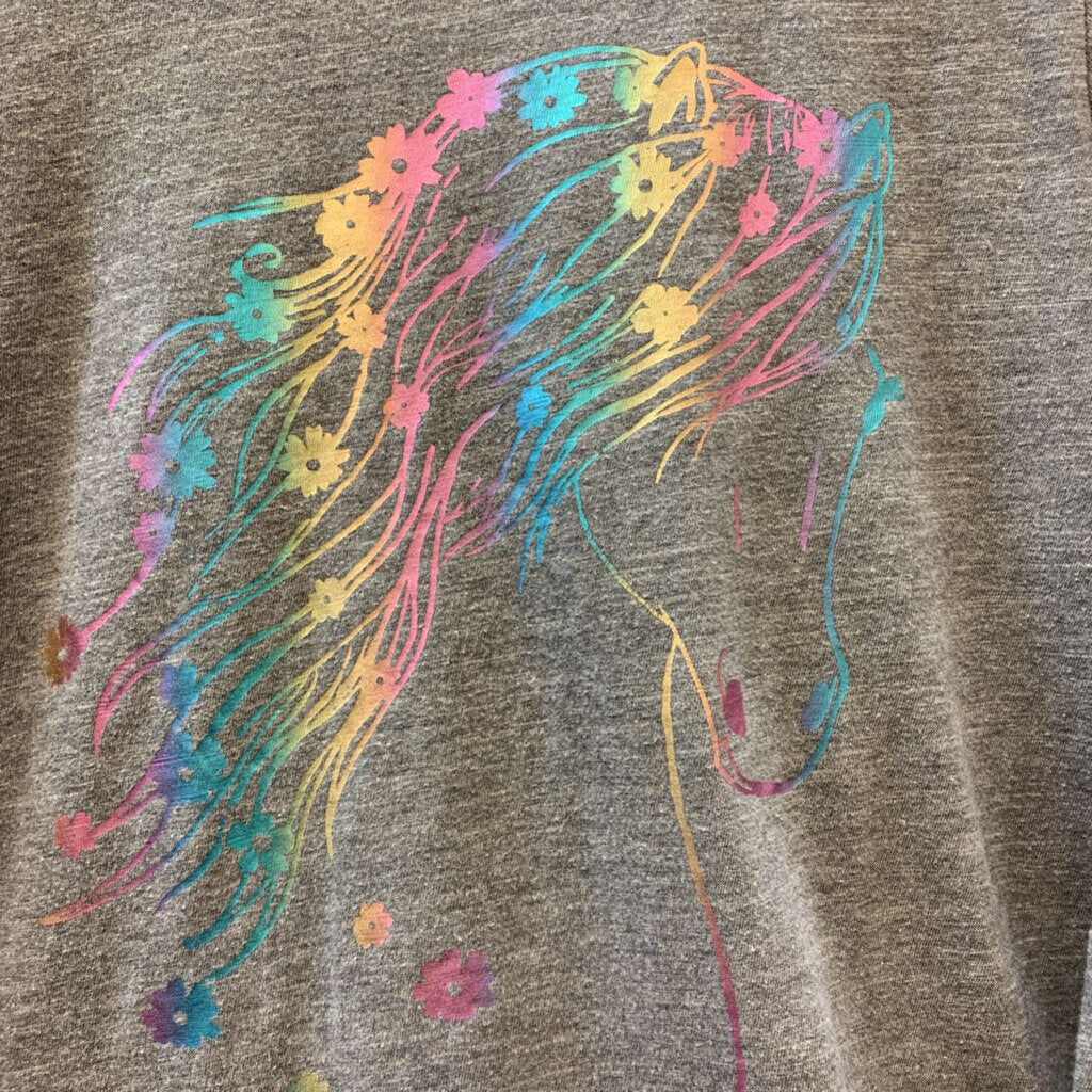 Shirt: Metallic Rainbow Horse Long Sleeve