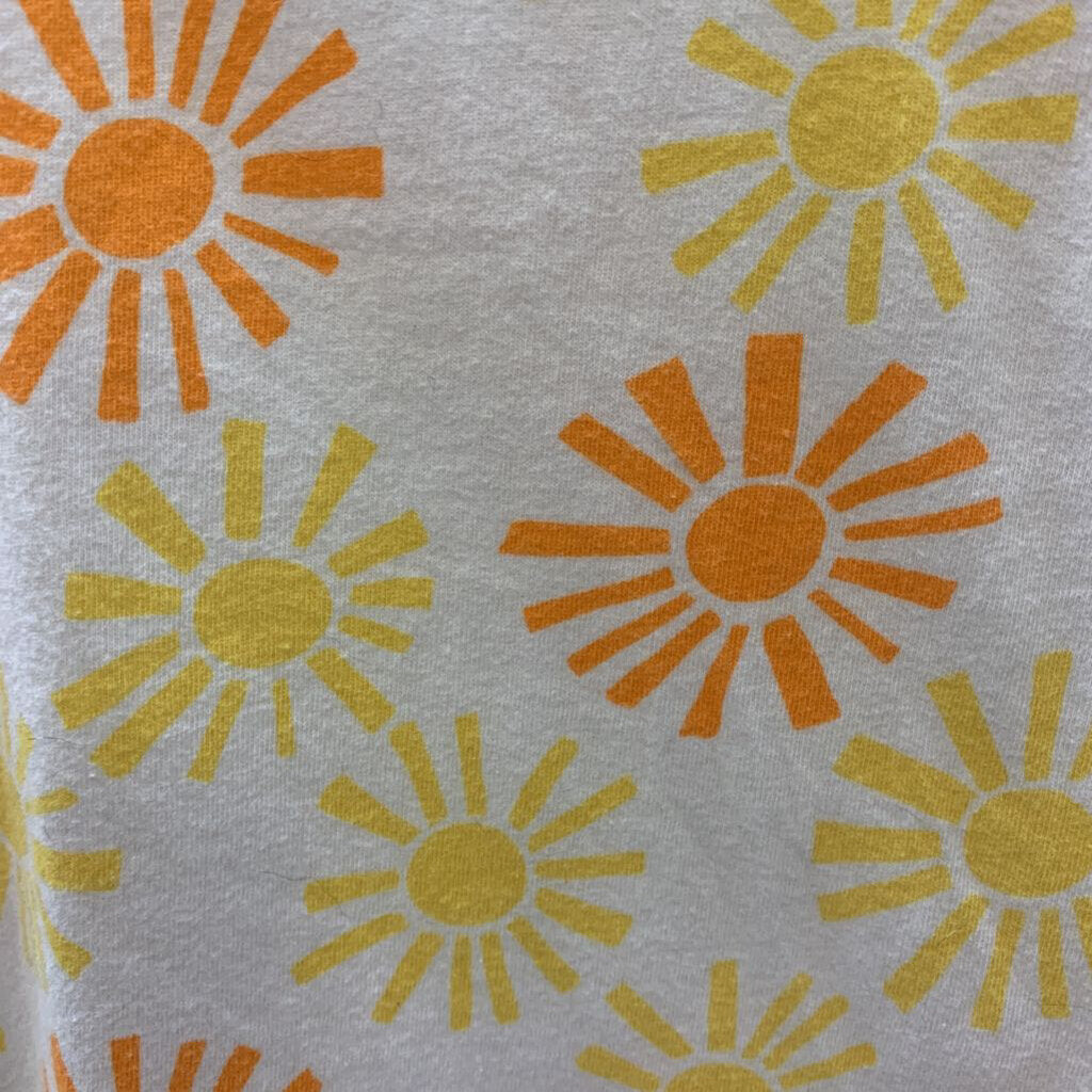Shirt: Sun's Print Short Sleeve