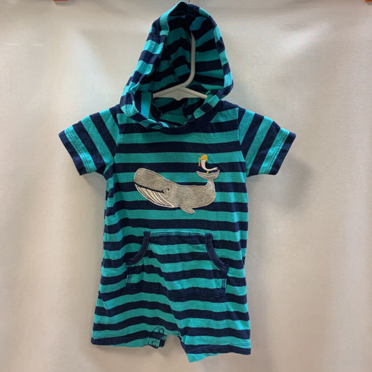 Romper: Stripes Whale