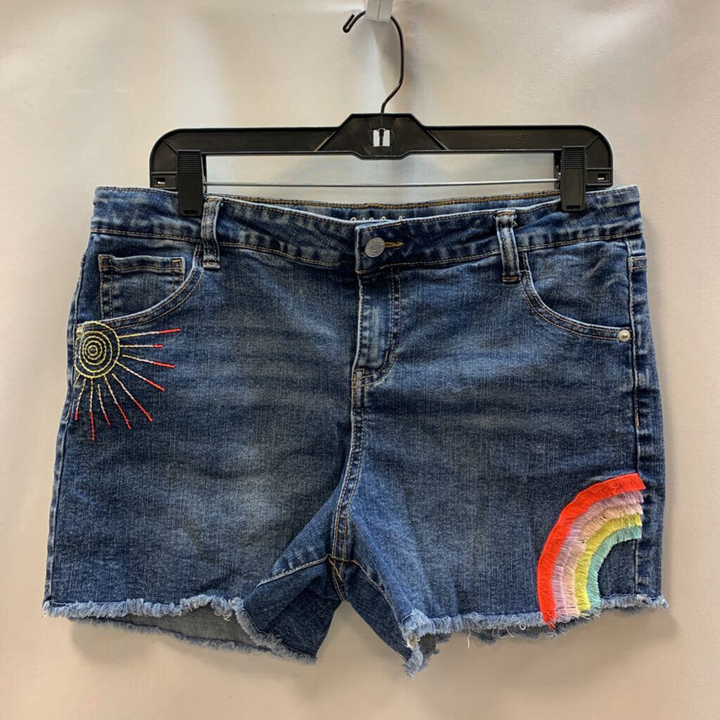 Shorts: Denim with Embroidered designs