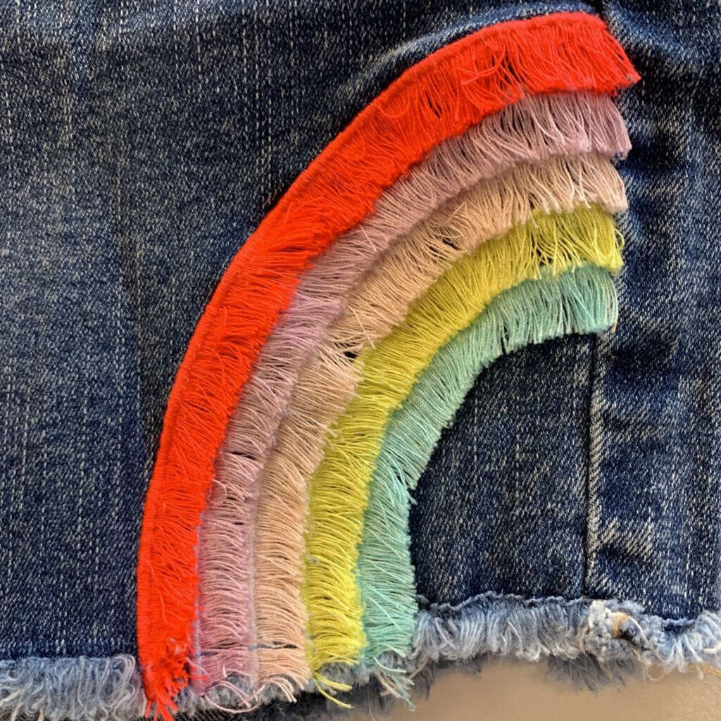 Shorts: Denim with Embroidered designs
