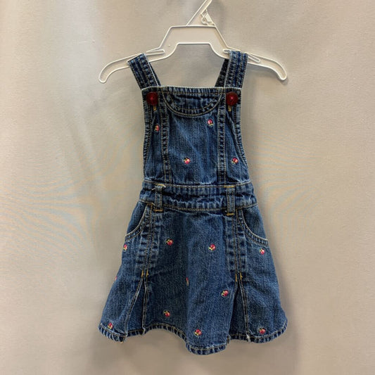 Dress: Denim Overalls Apples