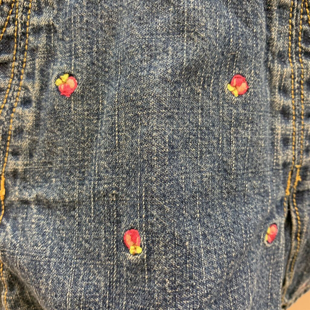 Dress: Denim Overalls Apples