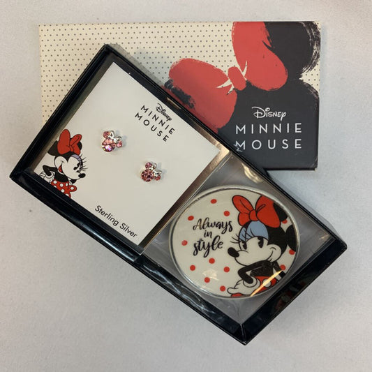 Earrings: Minnie Mouse Sterling Silver Studs