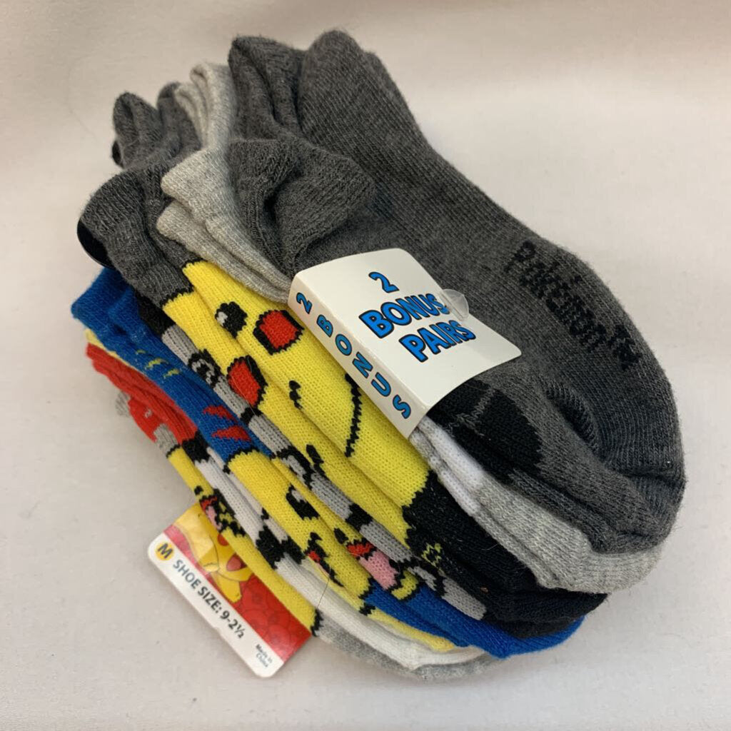 8 Pair No-Show Character Socks