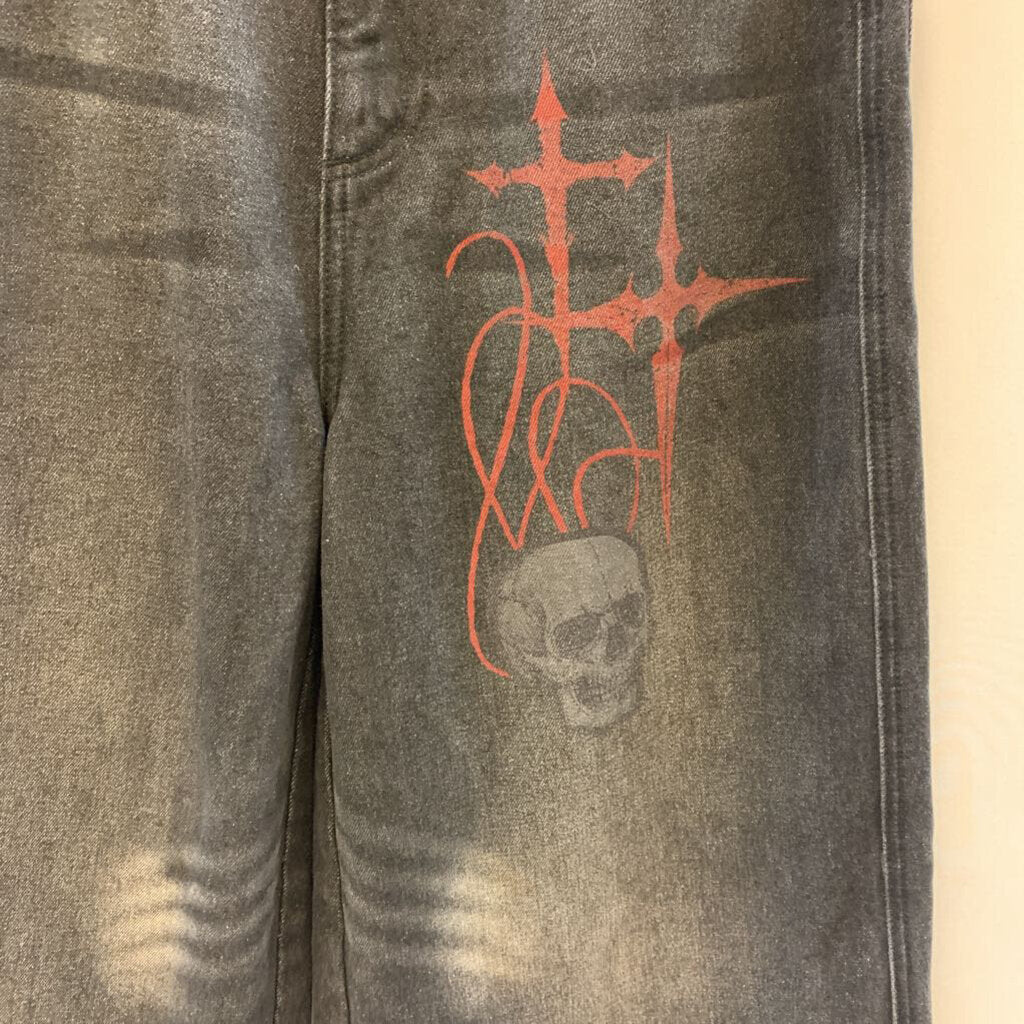 Pants: Wings & Skulls Ultra-Baggy