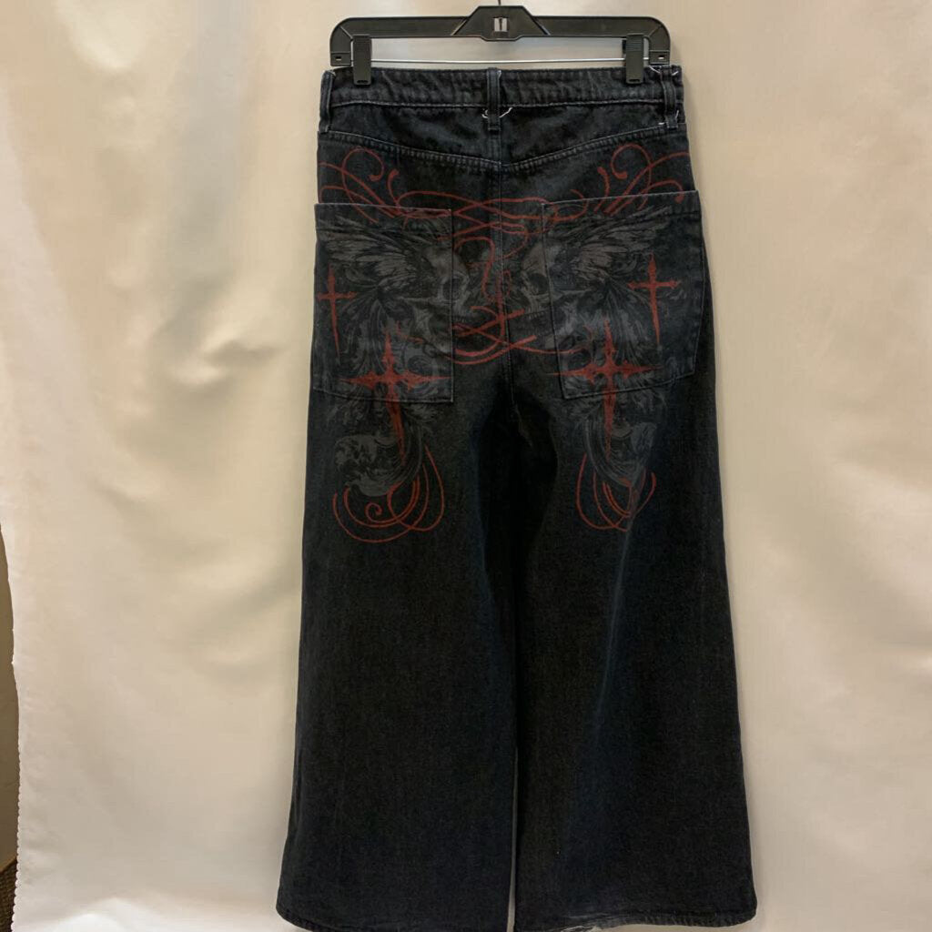 Pants: Wings & Skulls Ultra-Baggy