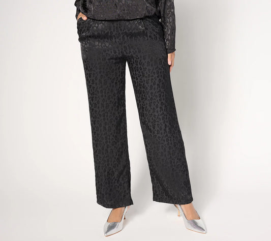 Petite Drapey Jacquard Ankle Pant