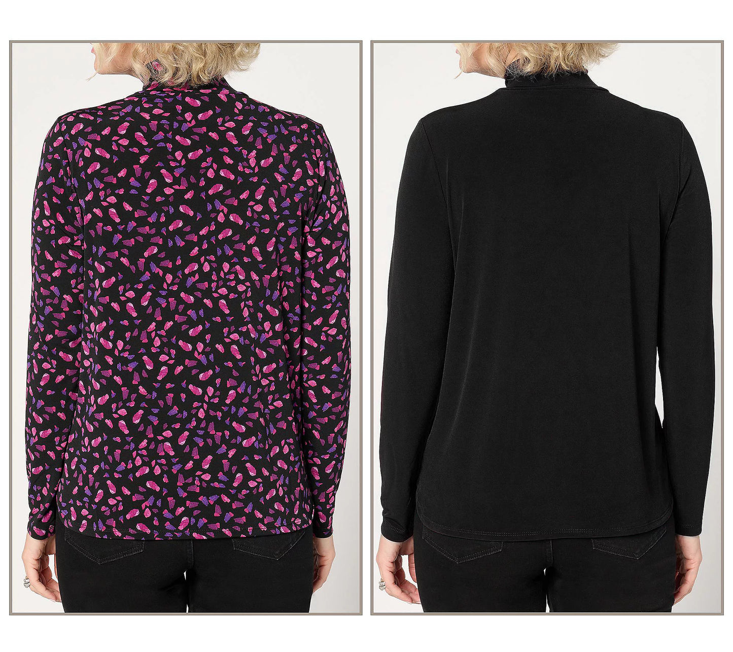 Liquid Knit Mock-Neck Tops